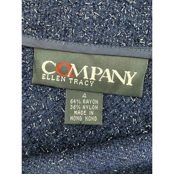 Navy Sparkly Skirt Ellen Tracy - Picture 3 of 4